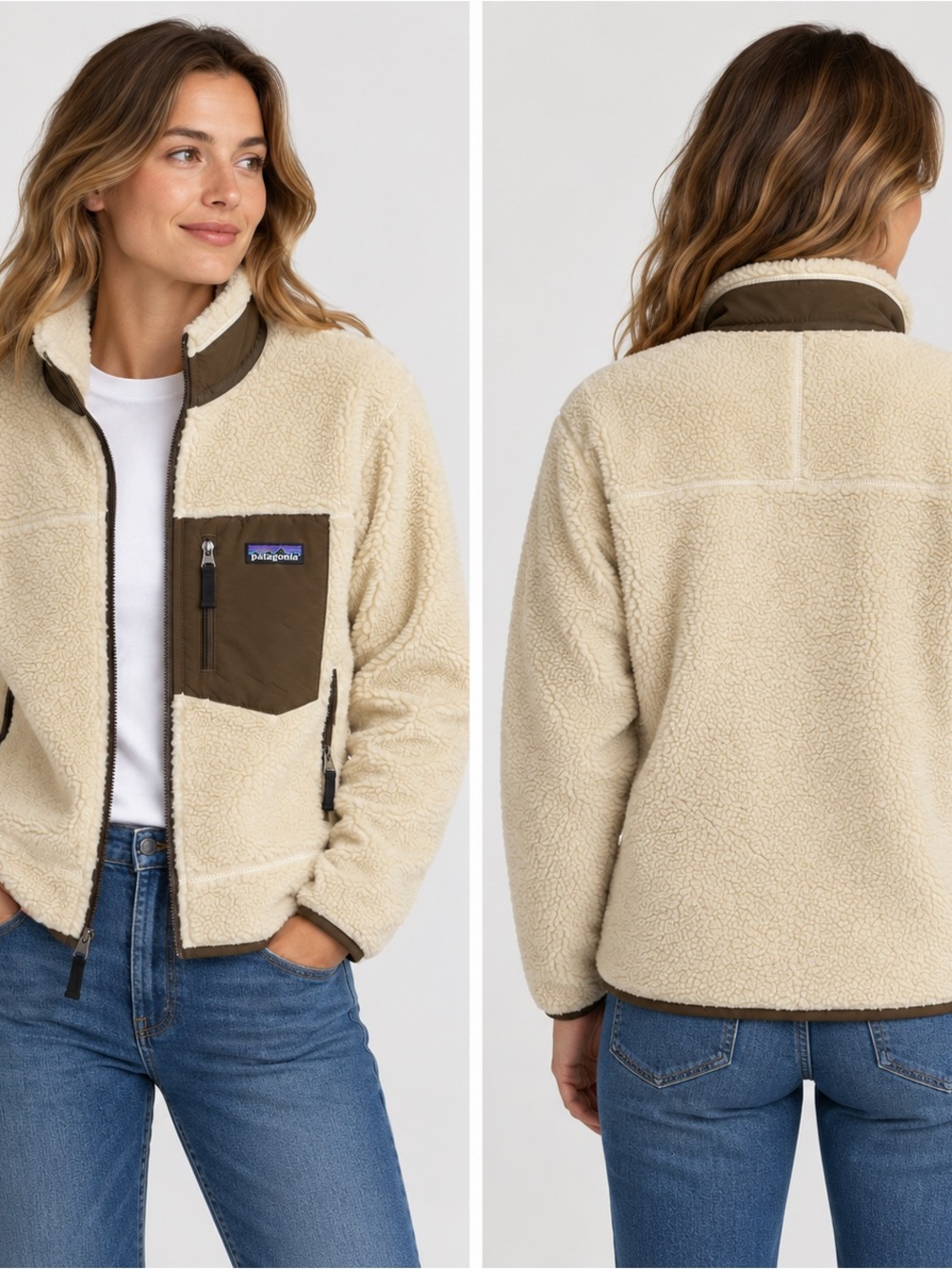Patagonia classic retro-x fleece jacket men’s XS natural brown vintage 2008